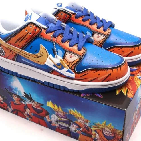 Dragon Ball Z-Inspired Nike Dunk Low – Battle-Damaged Goku Edition - Loiz