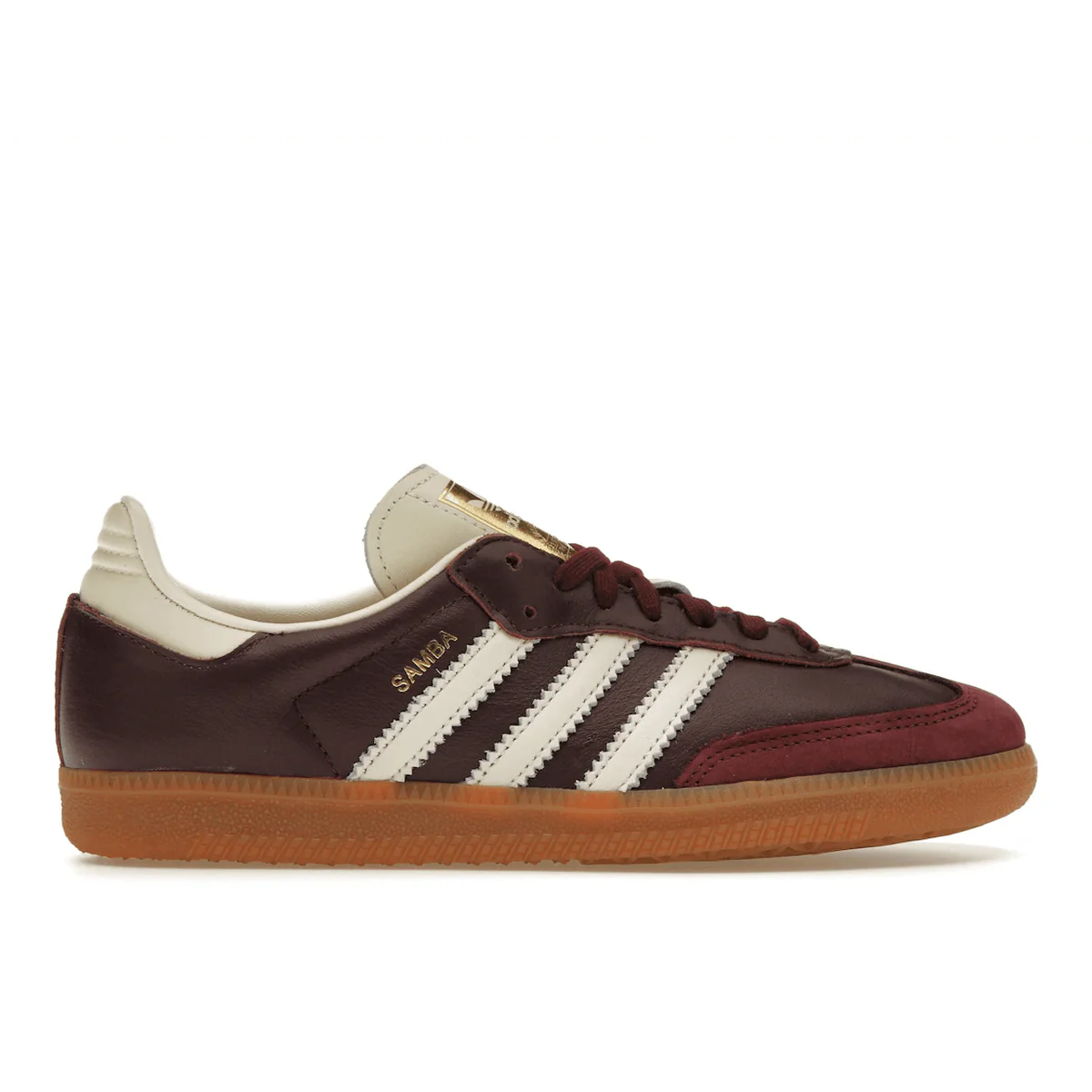 Adidas Samba OG Maroon Gold Metallic (Women's)